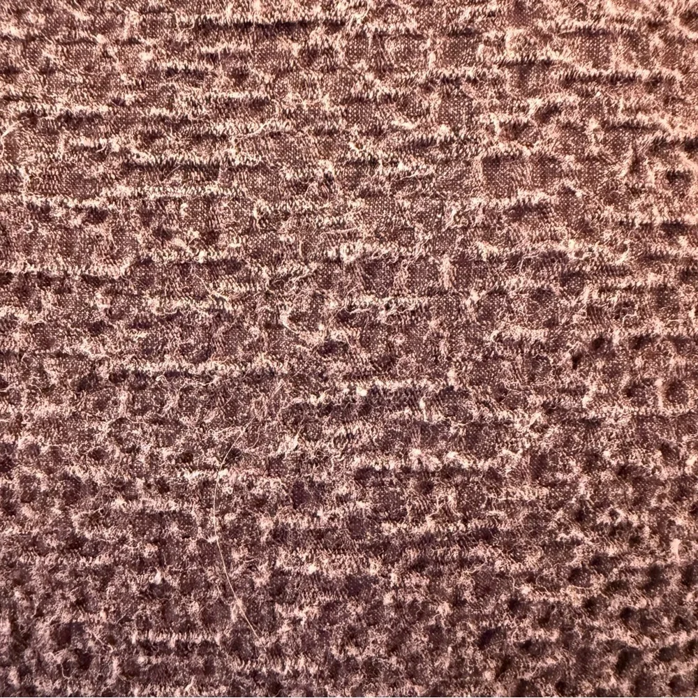 Eileen Fisher Cassis Crosshatch Tencel Open Front Notch Collar Plum Jacket 2X - Picture 8 of 14